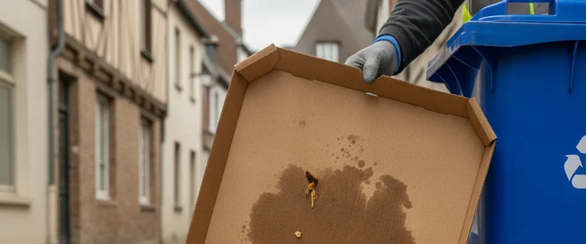 can you recycle pizza boxes grease