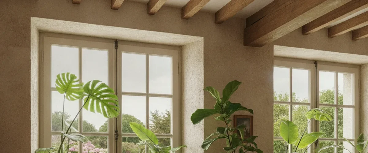houseplants lean toward window
